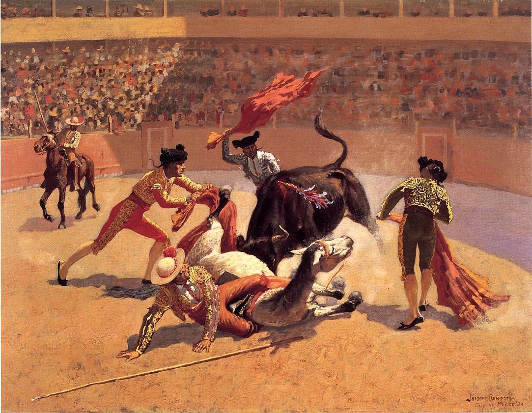 Frederic Remington Bull Fight in Mexico